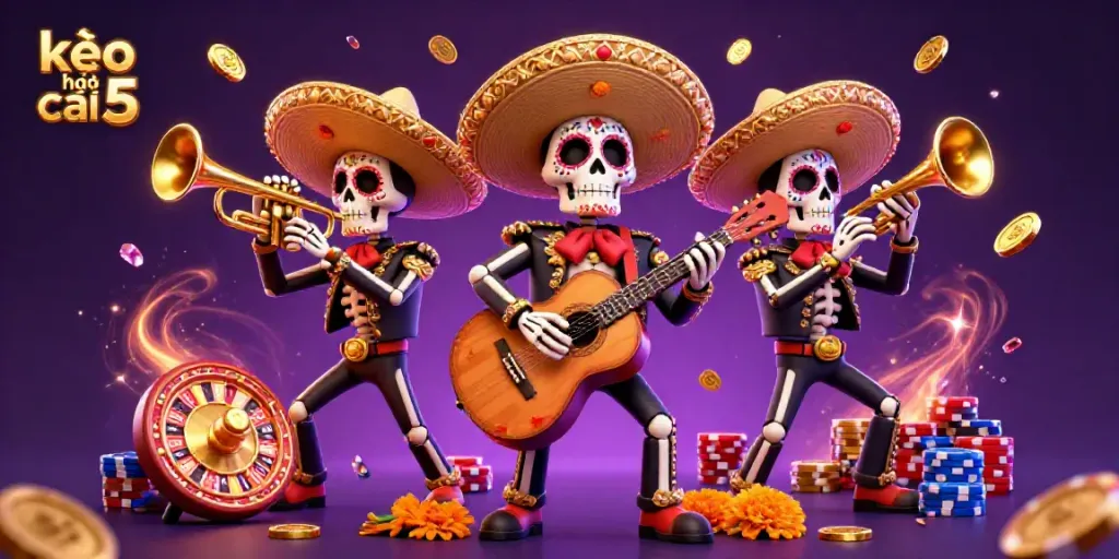 Engage with kèo nhà cái 5 as a vibrant mariachi band celebrates casino culture with stunning visuals.