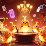 Experience the excitement of sunwinx in a vibrant cave casino with bioluminescent glowworms.