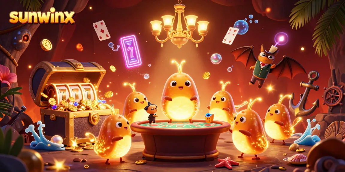 Experience the excitement of sunwinx in a vibrant cave casino with bioluminescent glowworms.