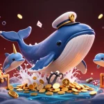 Experience the excitement of sunwin20 with a playful whale, narwhal, and dolphins immersed in a treasure-filled sea while engaging in casino games.