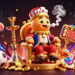 Engage with go88's thrill, featuring a vibrant scene of a caterpillar hookah-master amidst sports betting action and golden symbols.